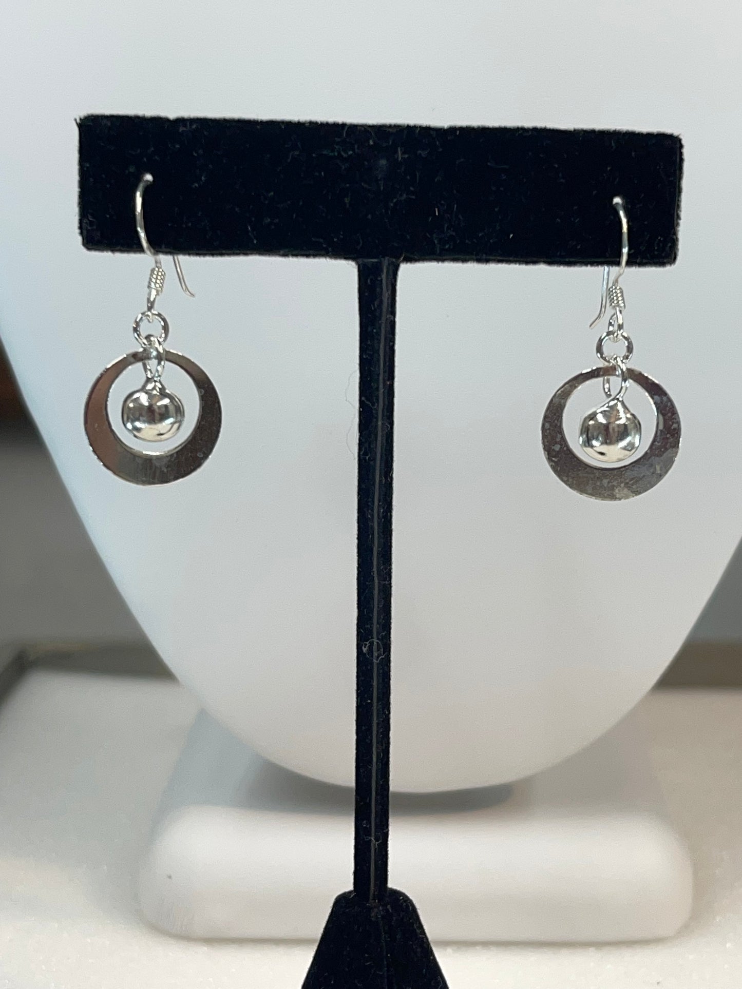 925 Sterling silver bead drop earrings