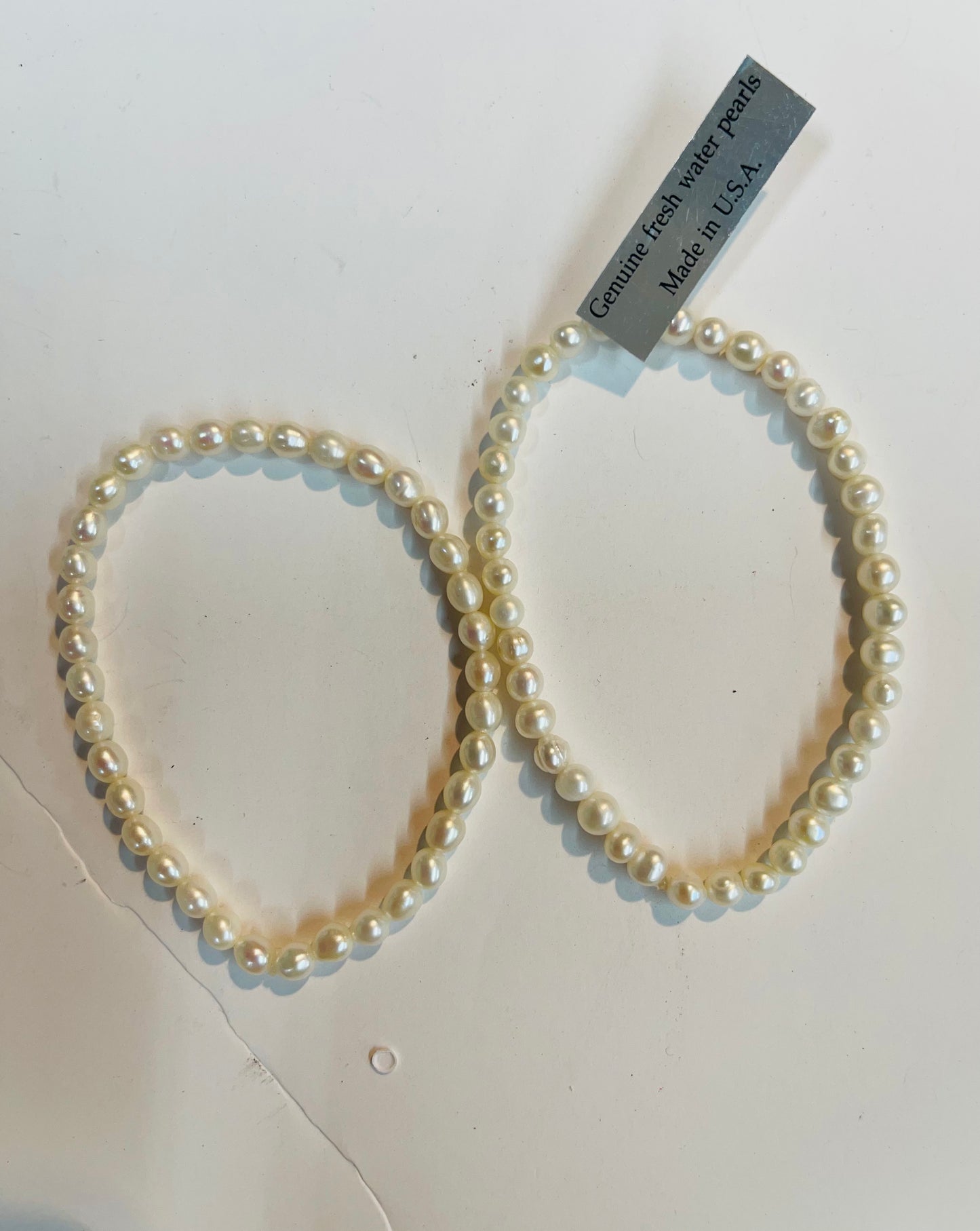 Stretching genuine pearls bracelets $24/set
