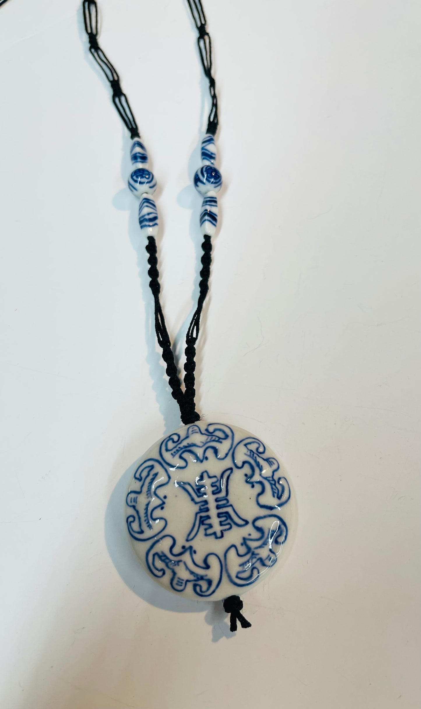 Porcelain Necklace in Blue draft longevity Pendants for women/men