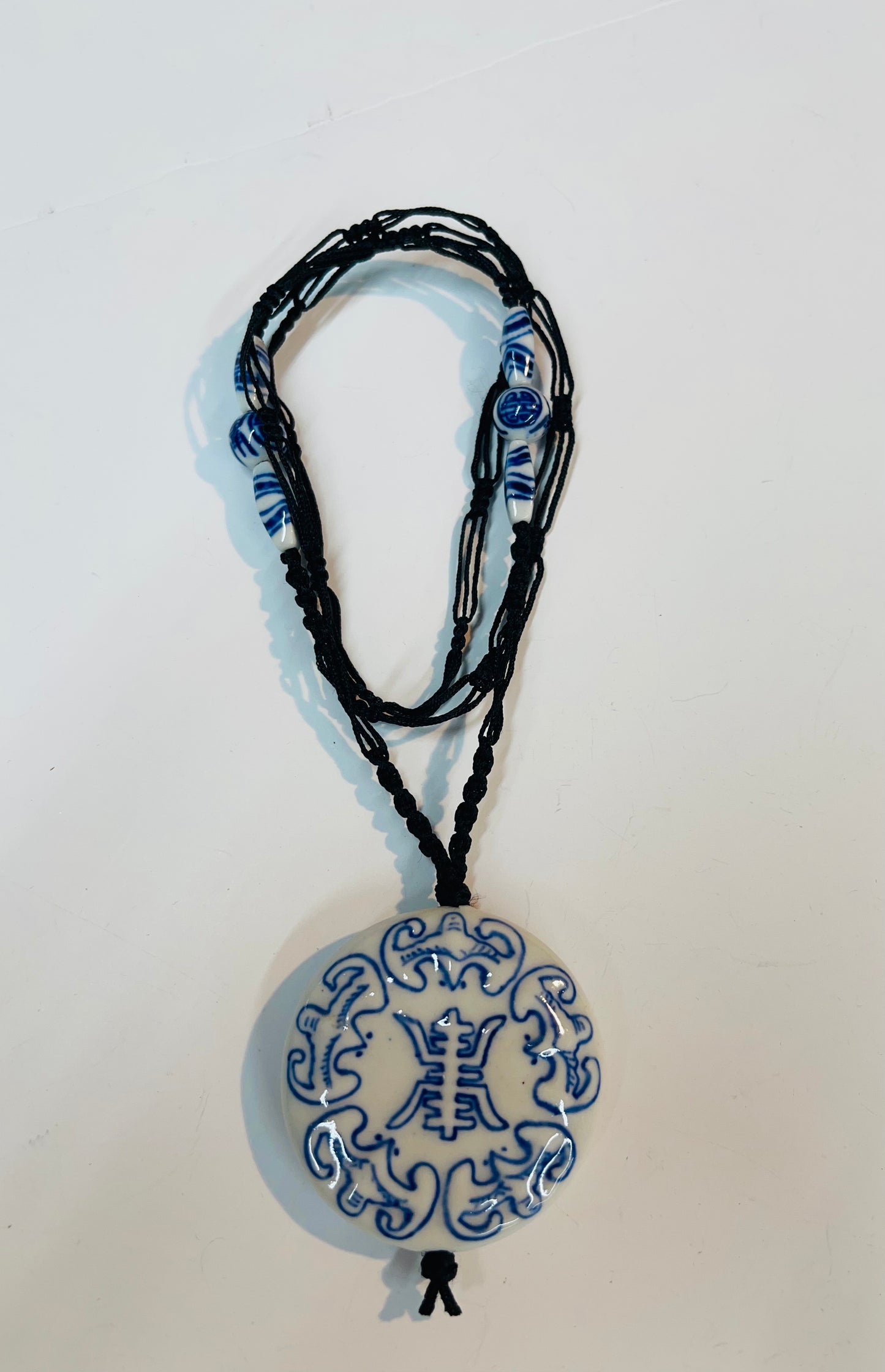 Porcelain Necklace in Blue draft longevity Pendants for women/men