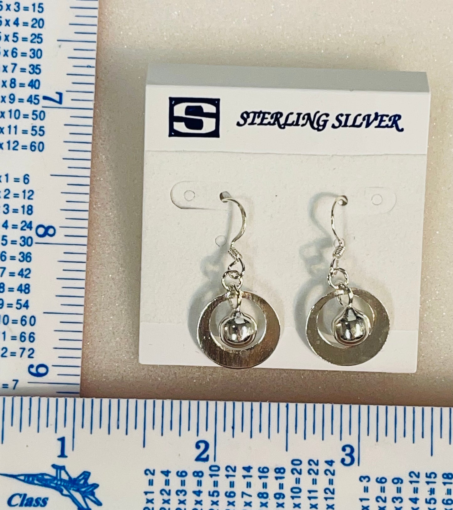 925 Sterling silver bead drop earrings