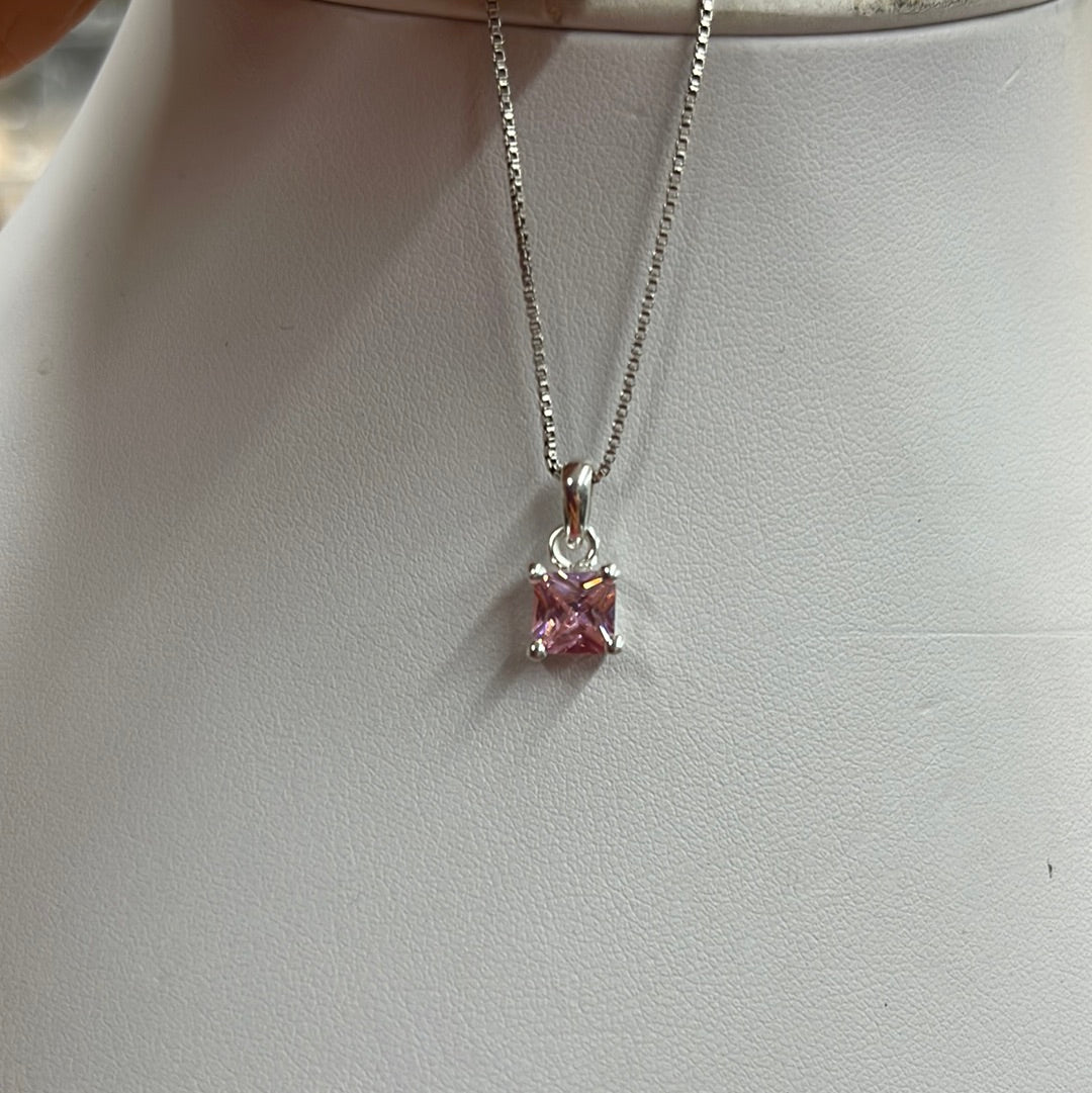 .925 Sterling Silver dainty CZ necklaces , for women teens/baby