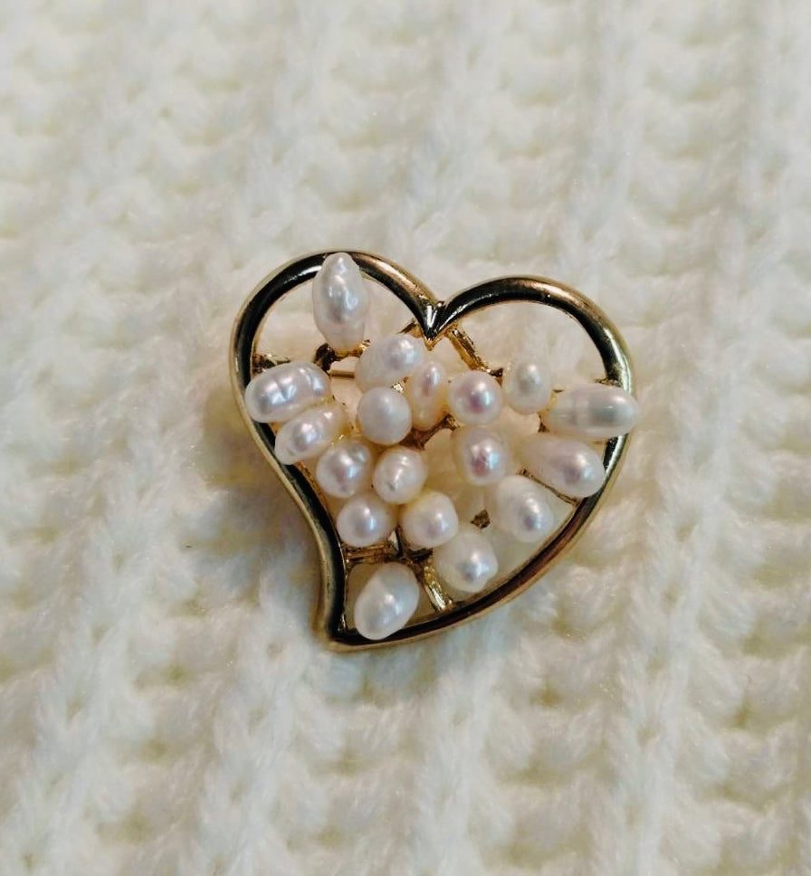 Natural Fresh Water pearls Gold Plated Pins