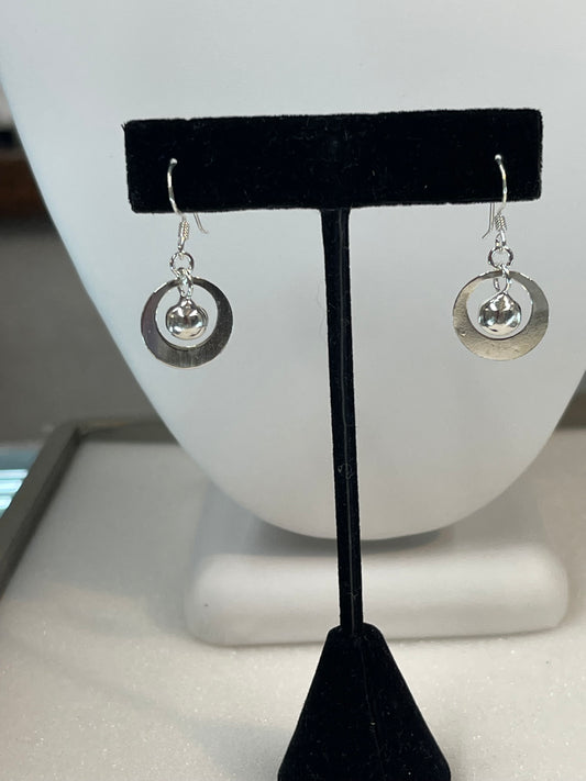 925 Sterling silver bead drop earrings