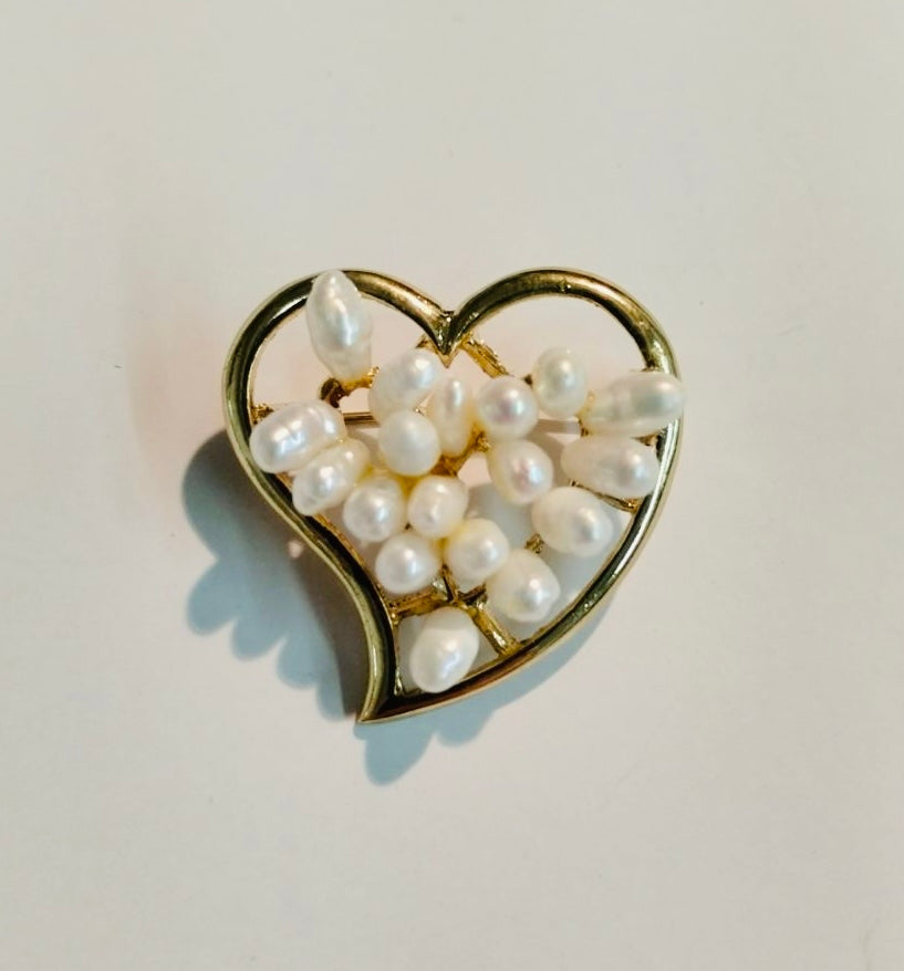 Natural Fresh Water pearls Gold Plated Pins