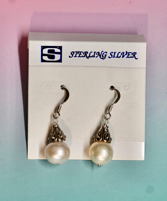 .925 S/s Genuine Pearls earring for Women/Teens